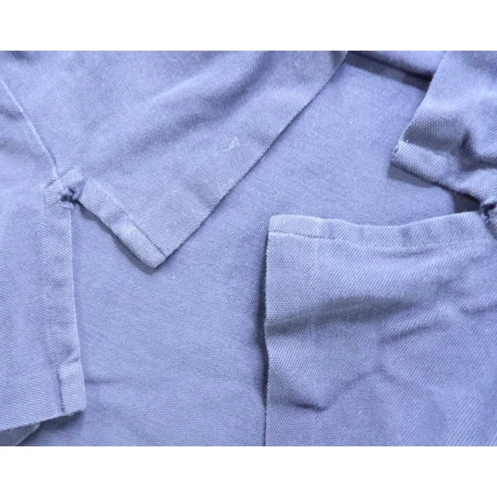 VTG Polo Ralph Lauren Polo Men XL Mesh Pique Yellow Pony Navy Golf Cotton 90s